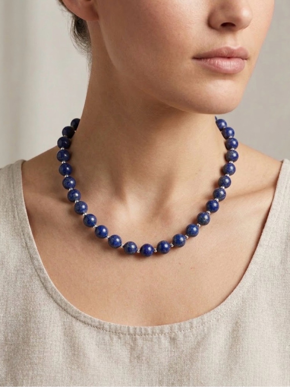 Blue Lapis Sterling silver necklace